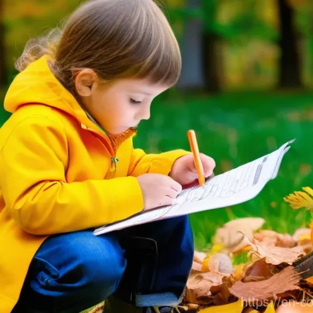 야외 학습 프로그램 설계 시 고려사항 - **Prompt:** A diverse group of elementary school-aged children (around 8-10 years old) are actively ...